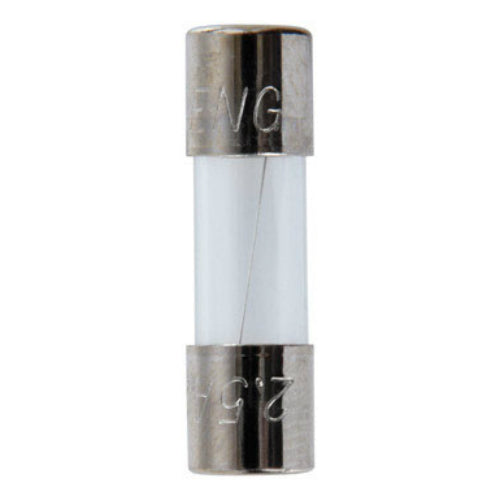 Jandorf 60645 AGW Fast Acting Glass Tube Fuse, 2.5 Amp, 1/4" x 7/8"