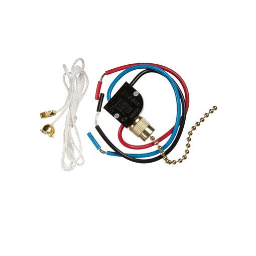 Jandorf 61200 Pull Chain Switch, 3 Amp, 125 Volt
