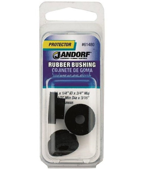 Jandorf 61480 Insulated Conduit Bushing, 1/4", Rubber