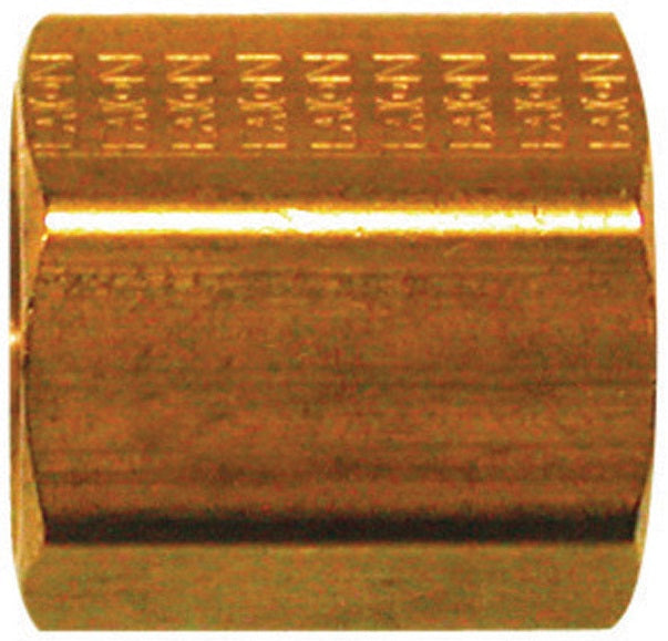 JMF 47059 Inverted Union, 1/4" x 1/4", Yellow Brass