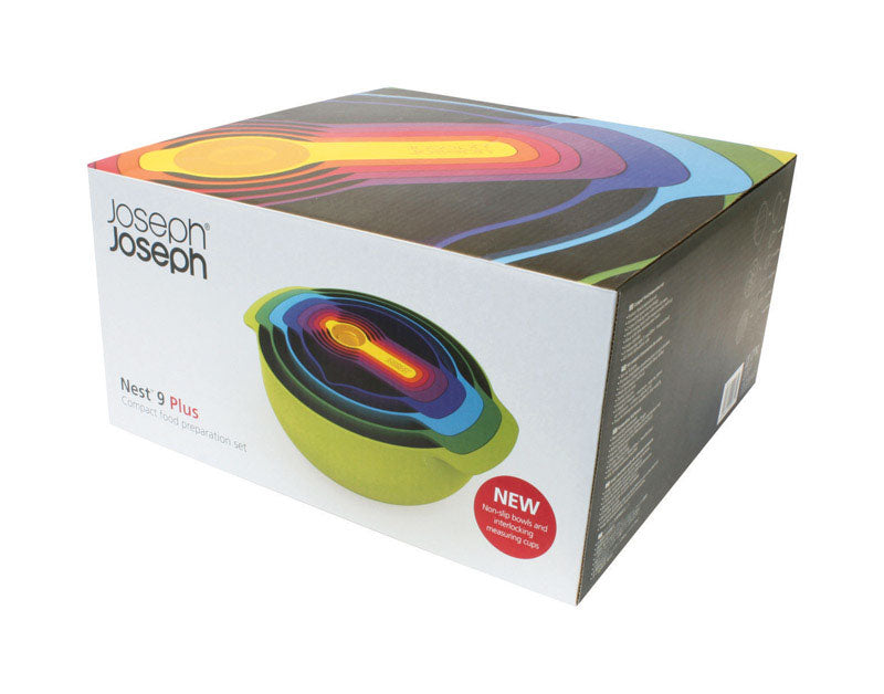 Joseph Joseph 40087 Polypropylene Mixing Bowl Set, 9 Pcs
