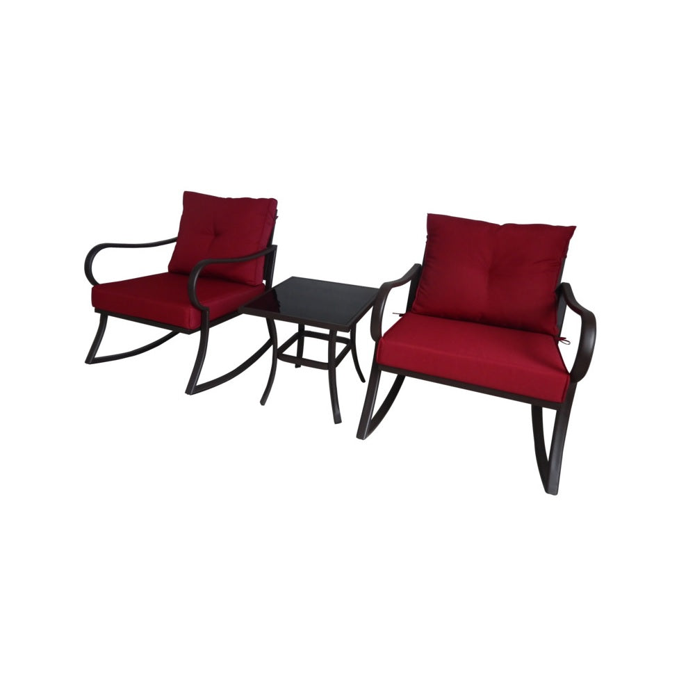 Seasonal Trends IP-1911S04SET Steel Rocker Set, Paito furniture, Polyster Fabric