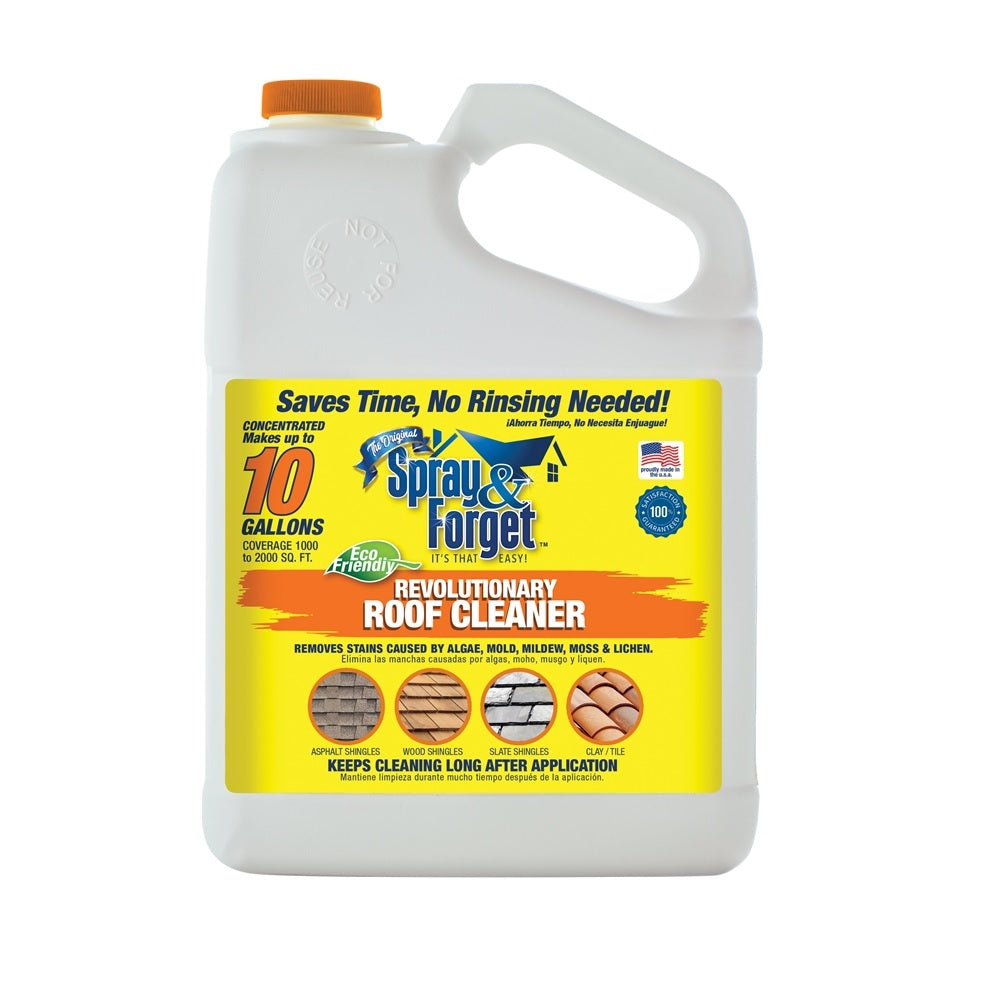 Spray & Forget SFRCG04 Concentrated Roof & Exterior Surface Cleaner, 1 Gallon