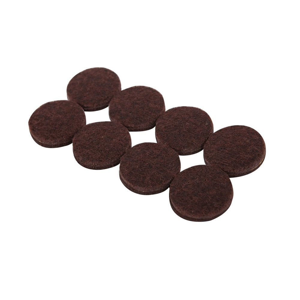 Shepherd 9862 Round Self-Adhesive Pad, 1", Brown