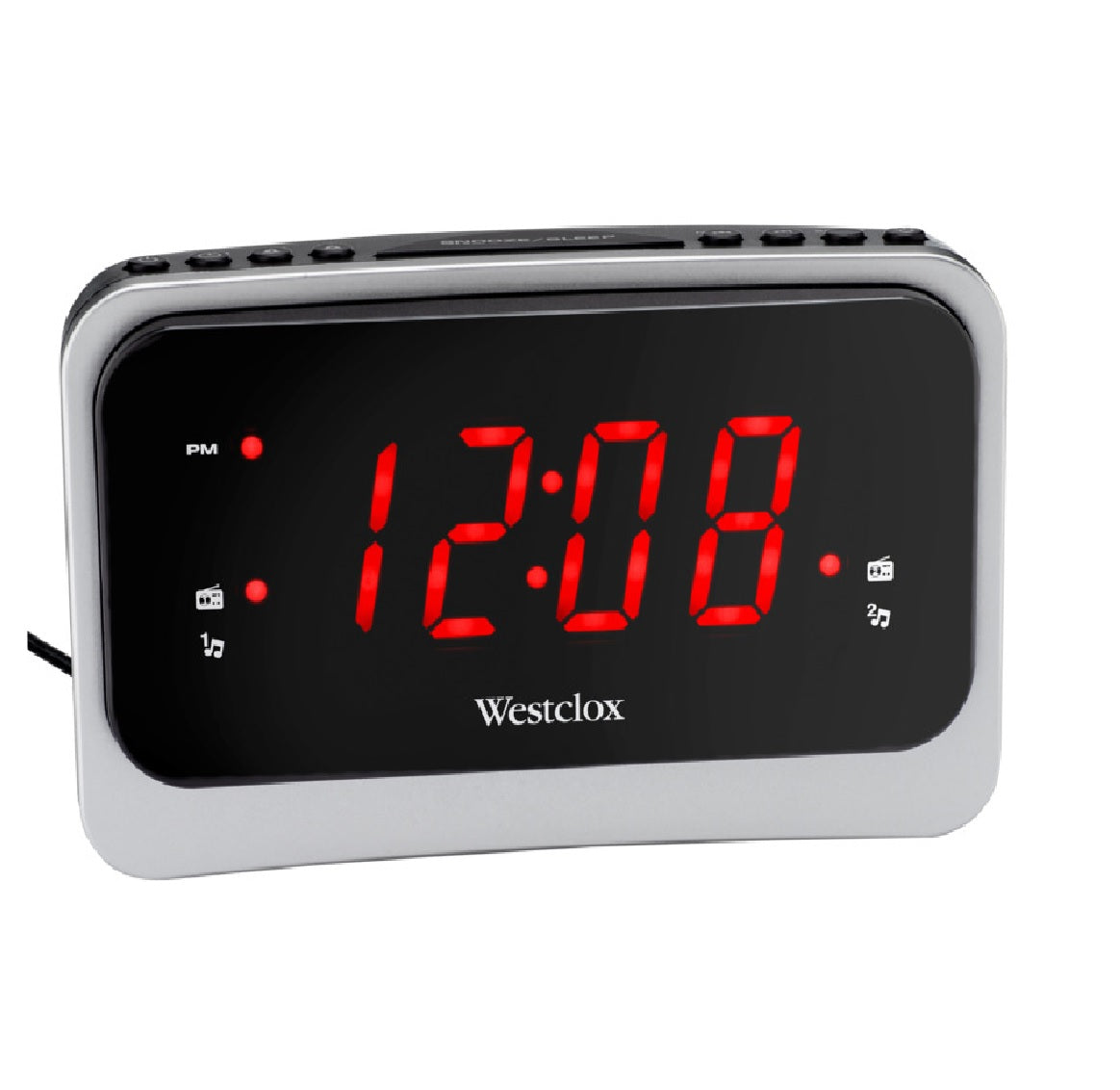 Westclox 80231NS Red LED Clock Radio, 1.4"
