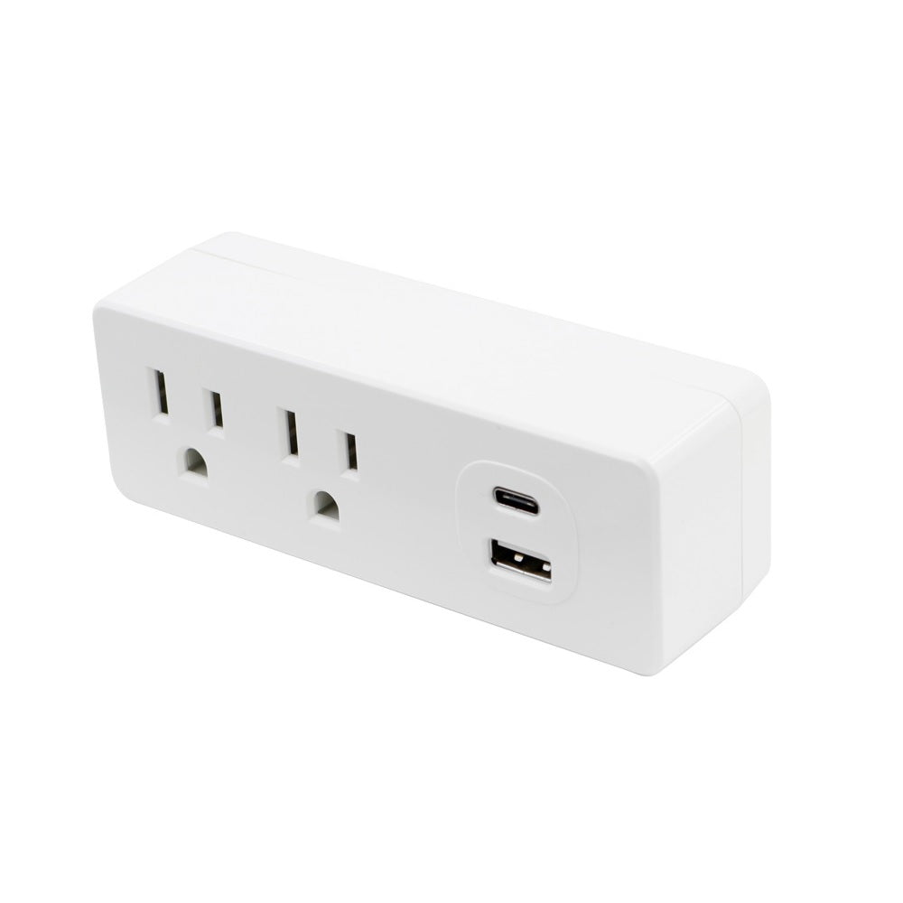 PowerZone ORPBUC013 Outlet Tap And 2-USB Port, 2-Gang