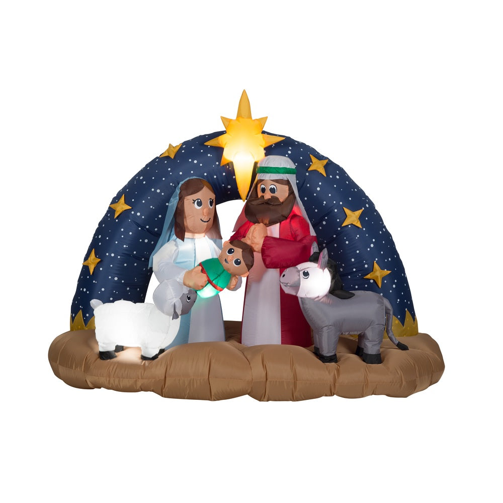 Gemmy 118905 Snowy Night Nativity Inflatable, 59"