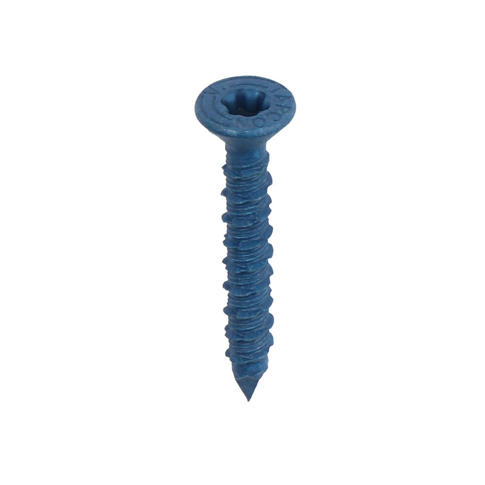 Tapcon 28375 Star Flat Head Concrete Screws,1-3/4", Steel