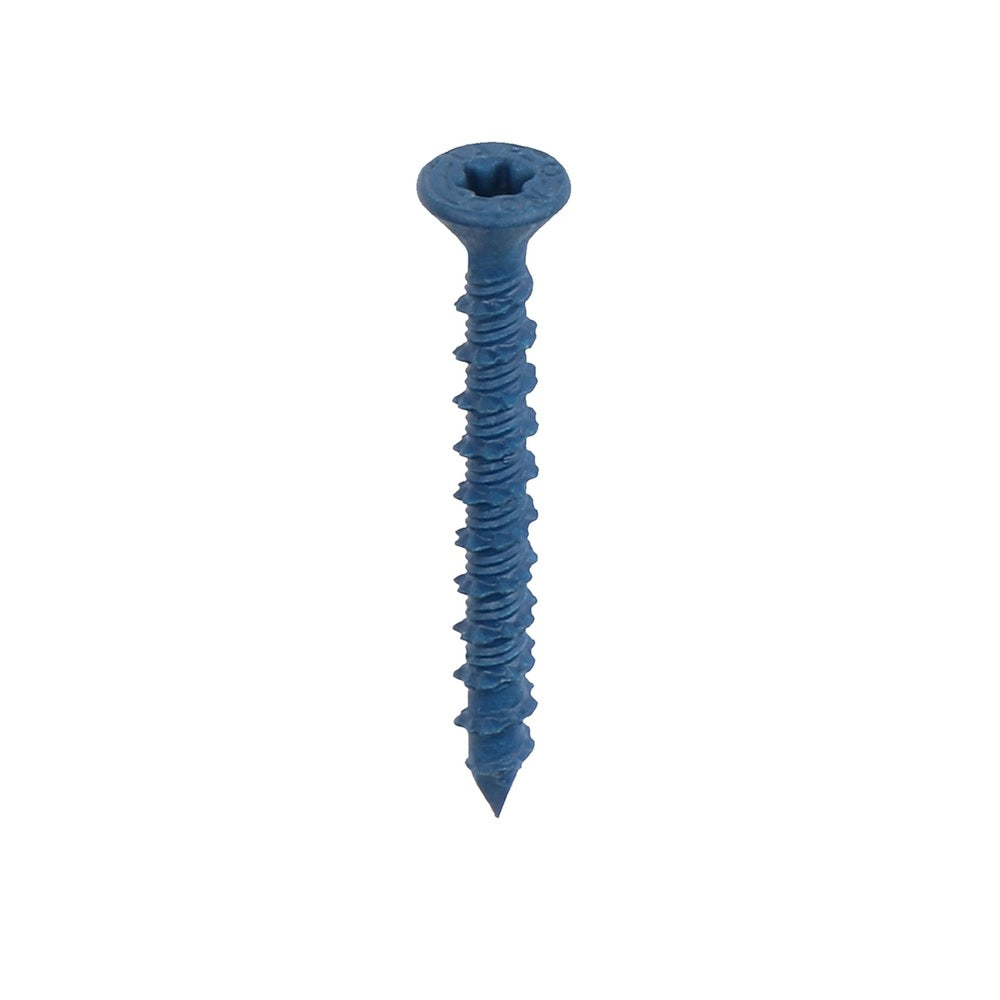 Tapcon 28555 Star Flat Head Concrete Screws, 1-3/4", Steel