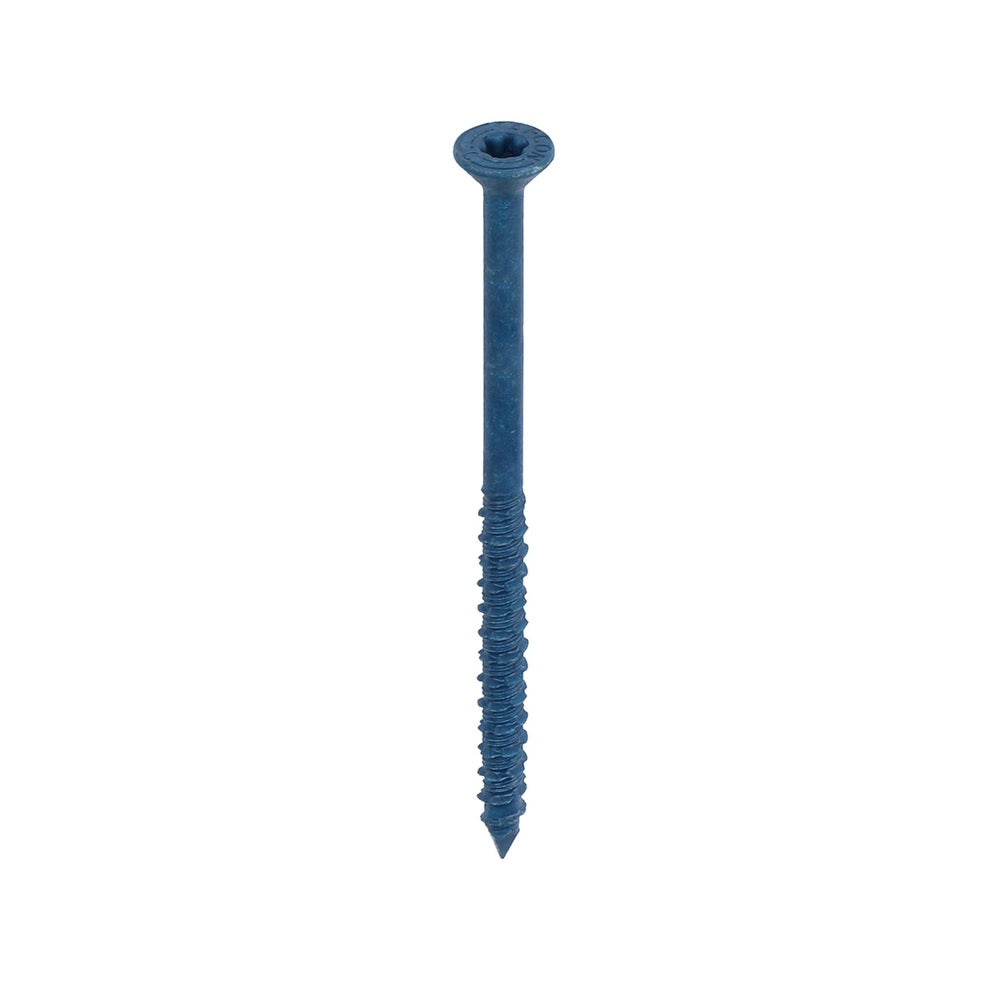 Tapcon 28304 Star Flat Head Concrete Screws, 4", Steel