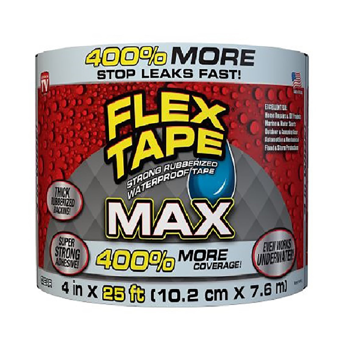 Flex Tape TFSMAXCLR04 As Seen On Tv Waterproof Repair Tape