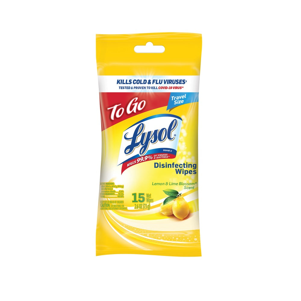 Lysol 1920099717 Lemon & Lime Blossom Disinfecting Wipes 2.6 oz.