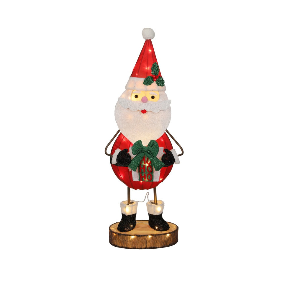 Celebrations 327-YD1077L LED Yard Decor Santa, 38", Warm White