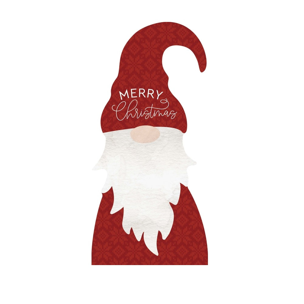 P Graham Dunn ACE-230504A1 Merry Christmas Gnome Shape, Red/White