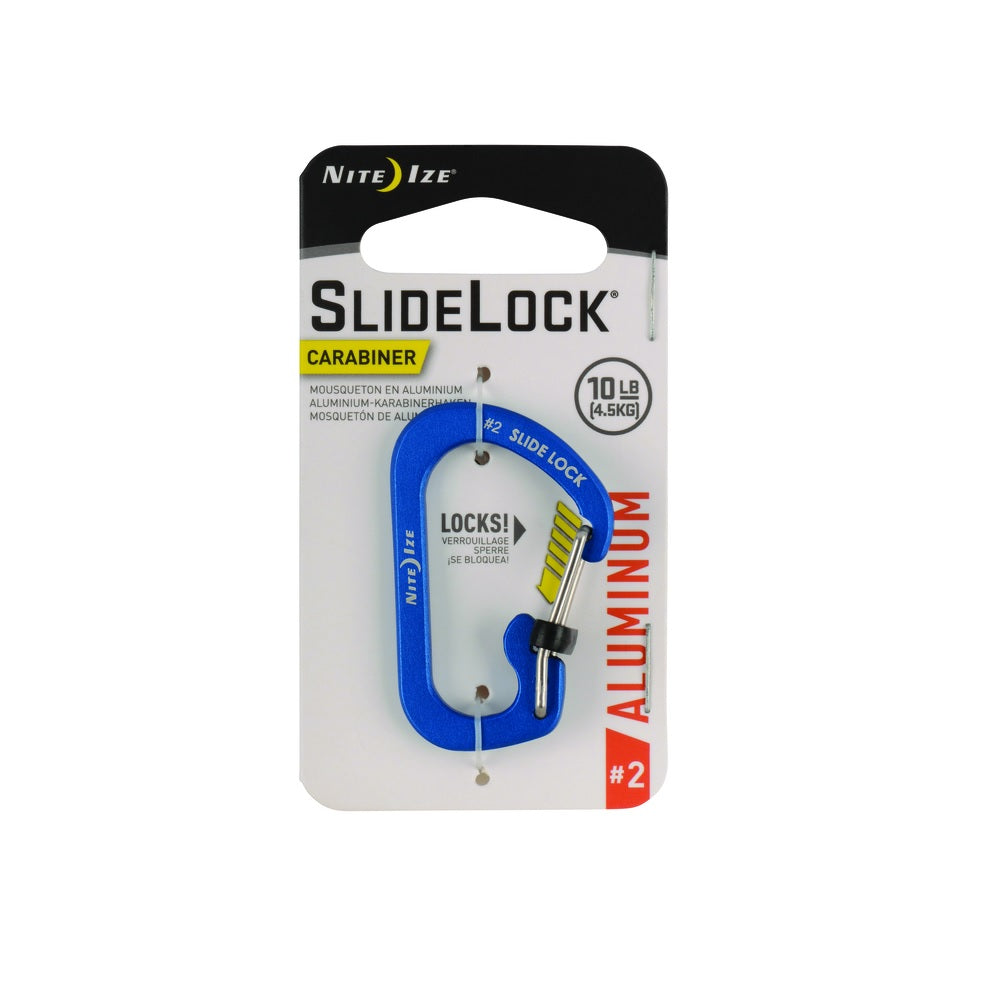 Nite Ize CSLA2-03-R6 Carabiner Key Chain, Blue, Aluminum