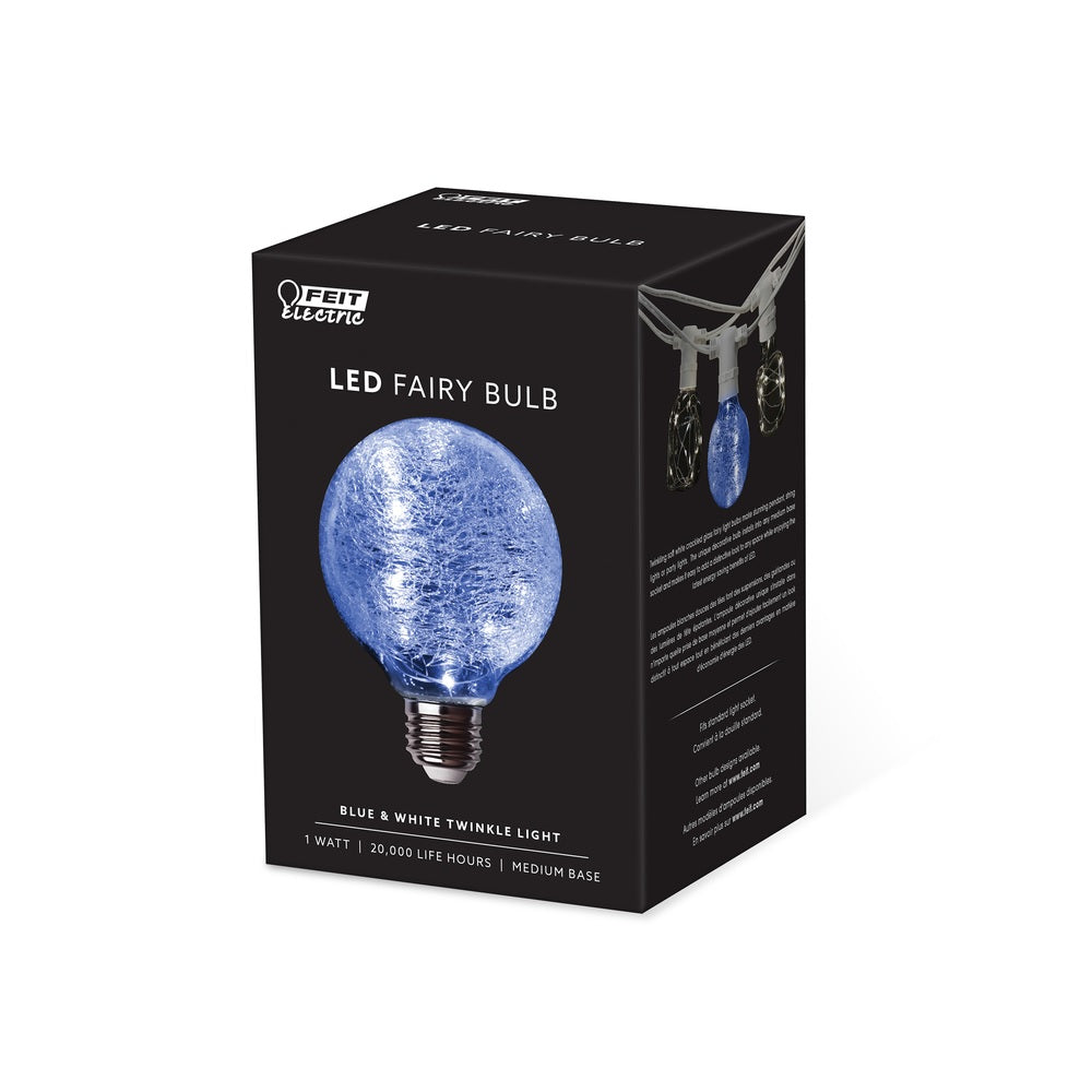 Feit Electric FY/G25BTWK/LED E26 LED Bulb, Clear, 1 Watt