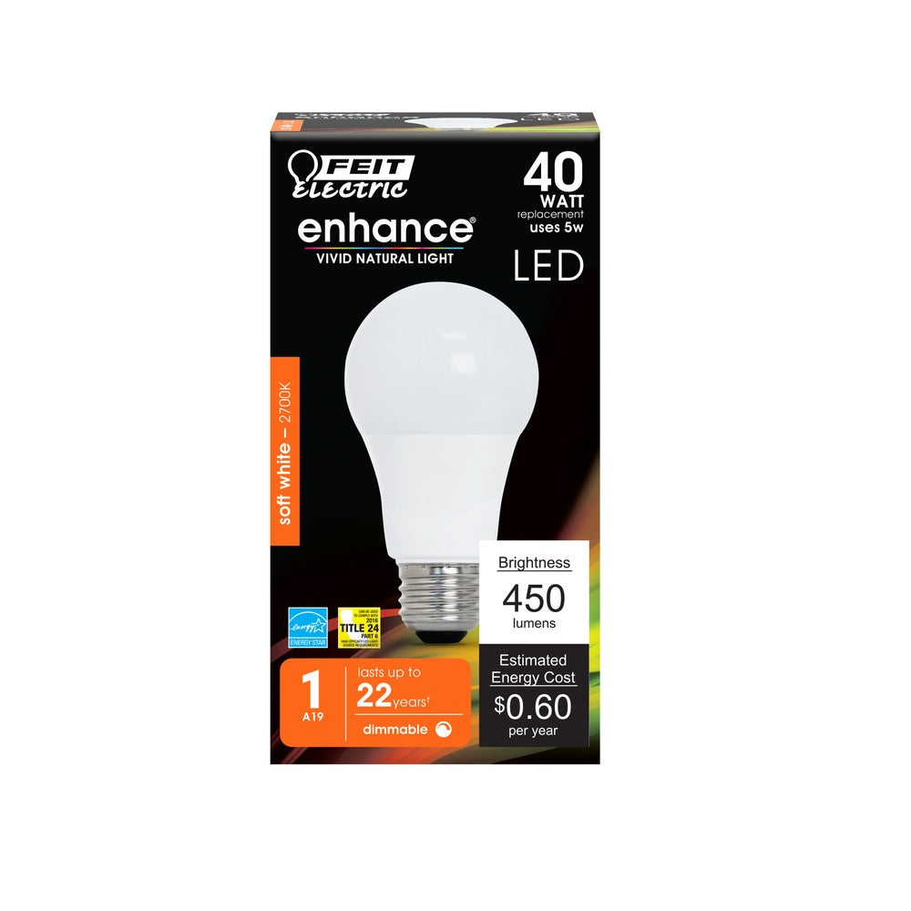 LED A19 E26 SW 40W 1PK