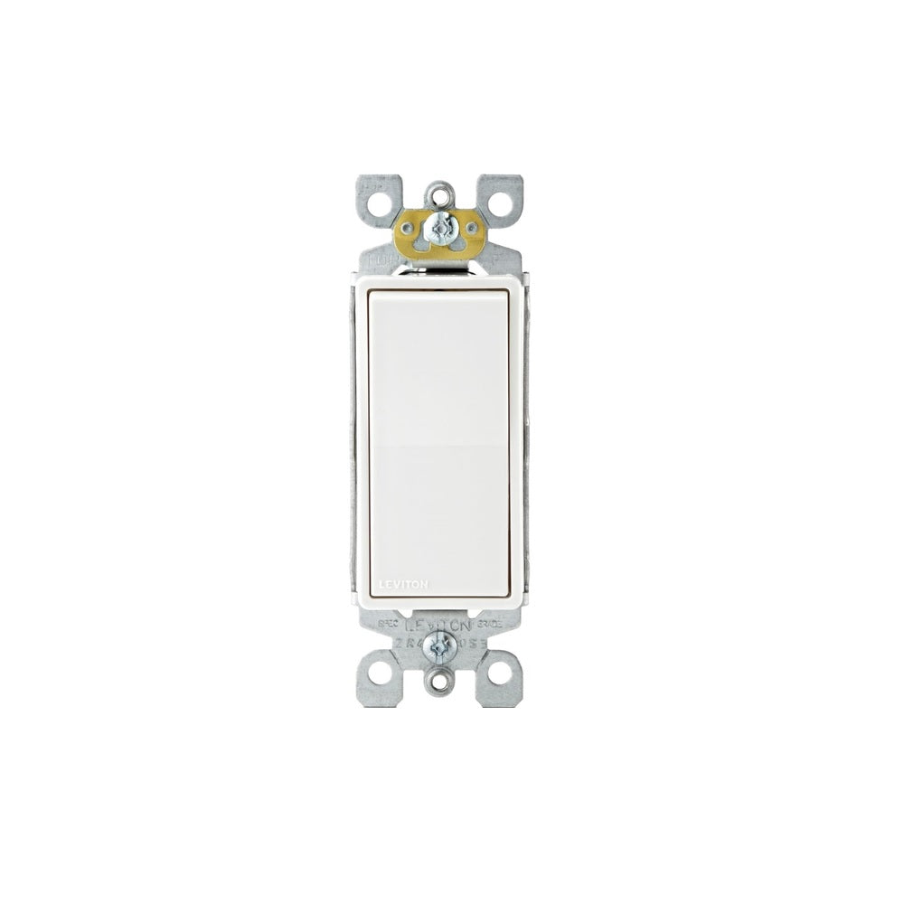 Leviton 05601-5AW Single Pole AC Quiet Switch, White, 15 amps