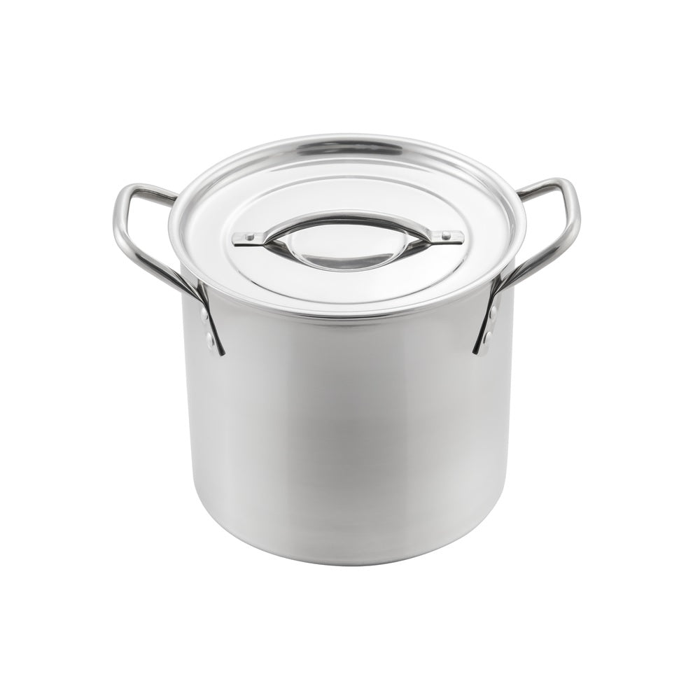 McSunley 609 Stock Pot 12.25, Silver, Stainless Steel