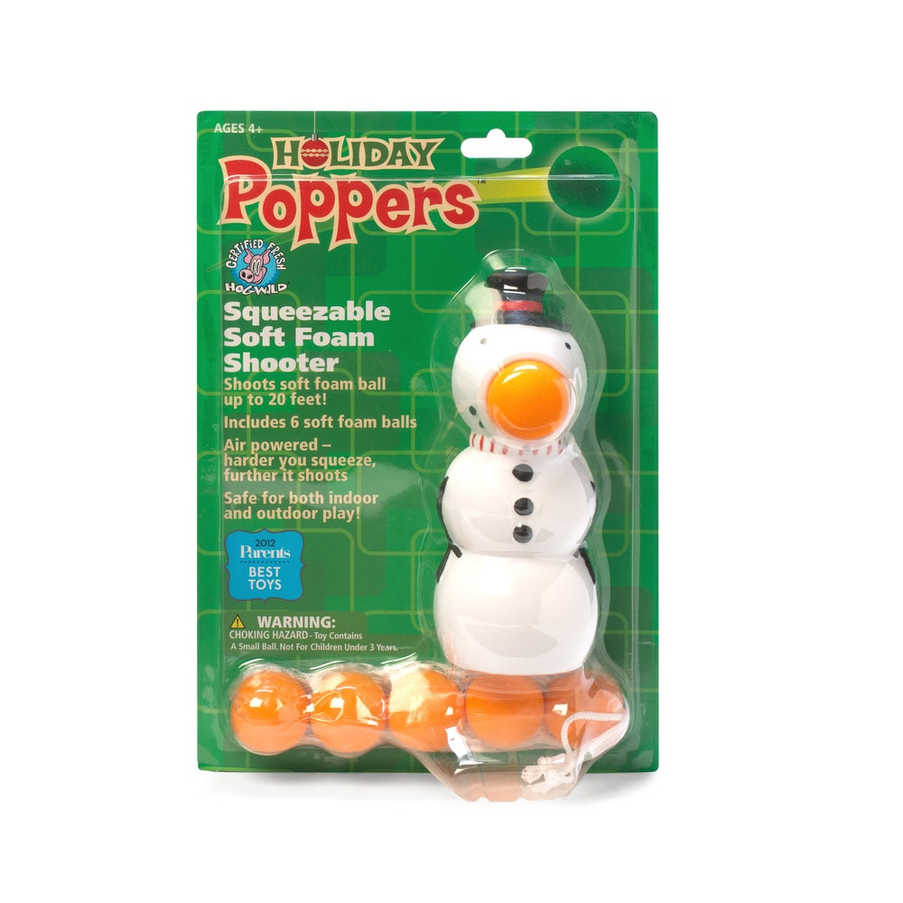 Hog Wild 54520 Snowman Popper Toy, Multicolored, Foam, 7 pc.