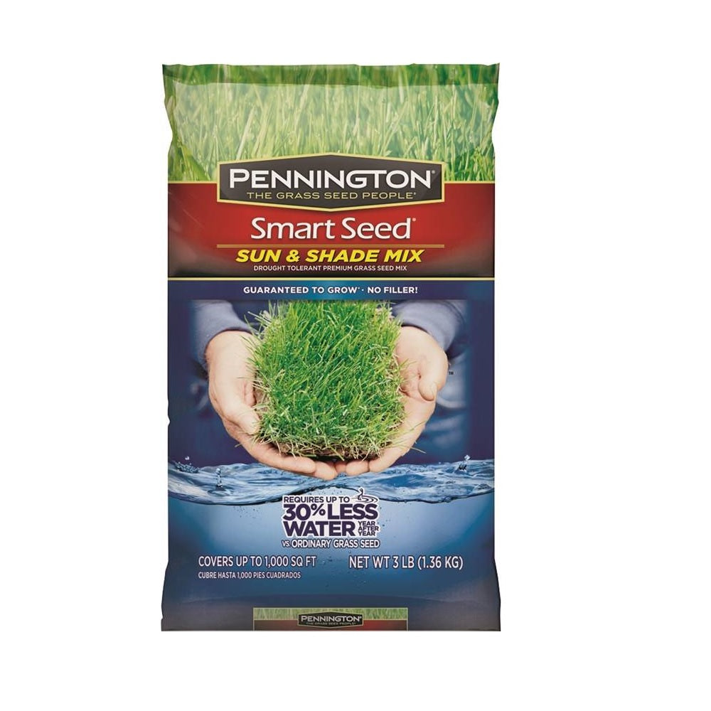 Pennington 100543718 Smart Seed Sun And Shade Mix Grass Seed, 3 Lb