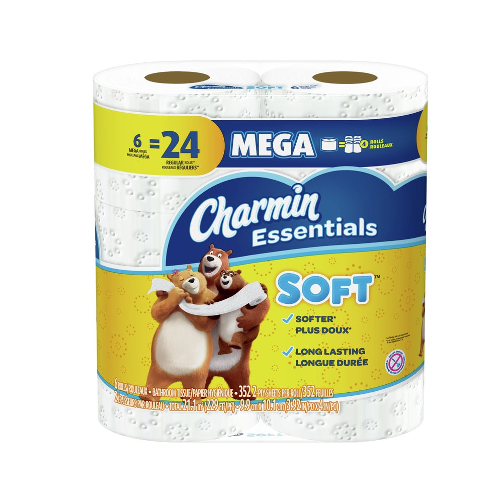 Charmin 60251 Essentials Toilet Paper, White