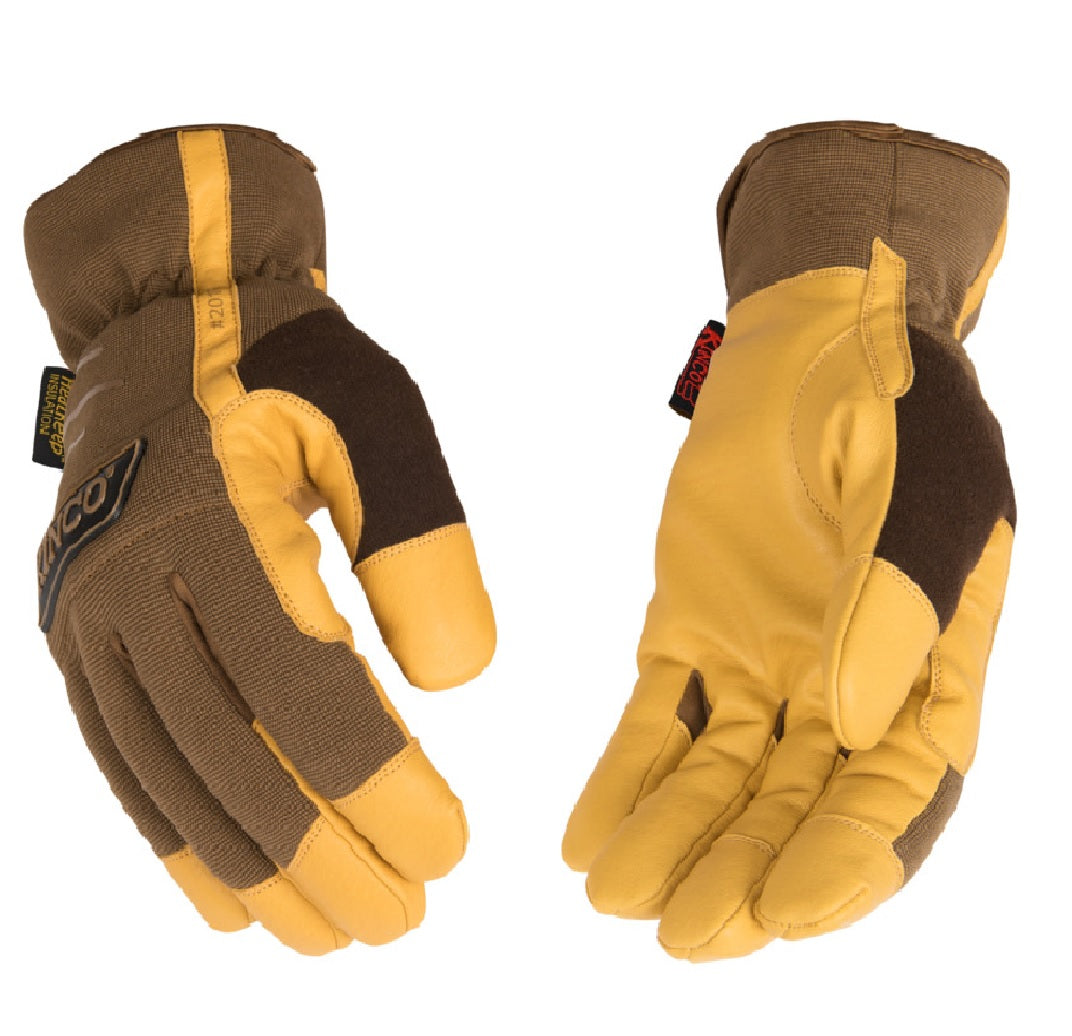 Kinco 2014HK-M Synthetic Gloves, Brown, Medium