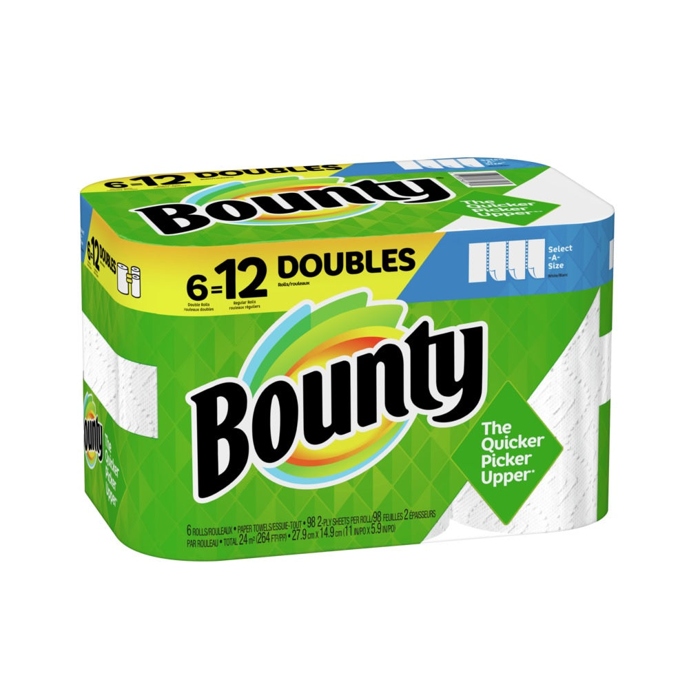 Bounty 66557 Paper Towels, White, 98 Sheet