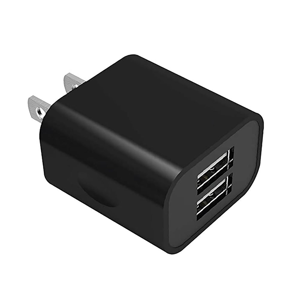 Fabcordz FAB-1017 2 Port USB Wall Charger, Black, 1 pk