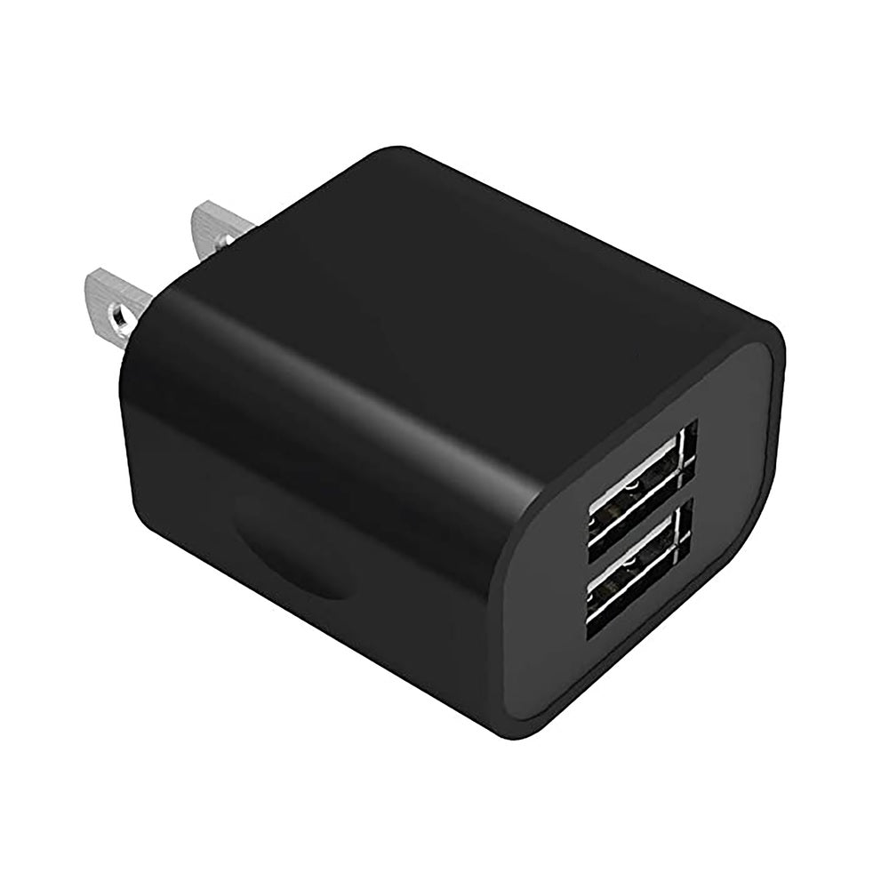 Fabcordz FAB-1018 2 Port USB Wall Charger, Black, 1 pk.