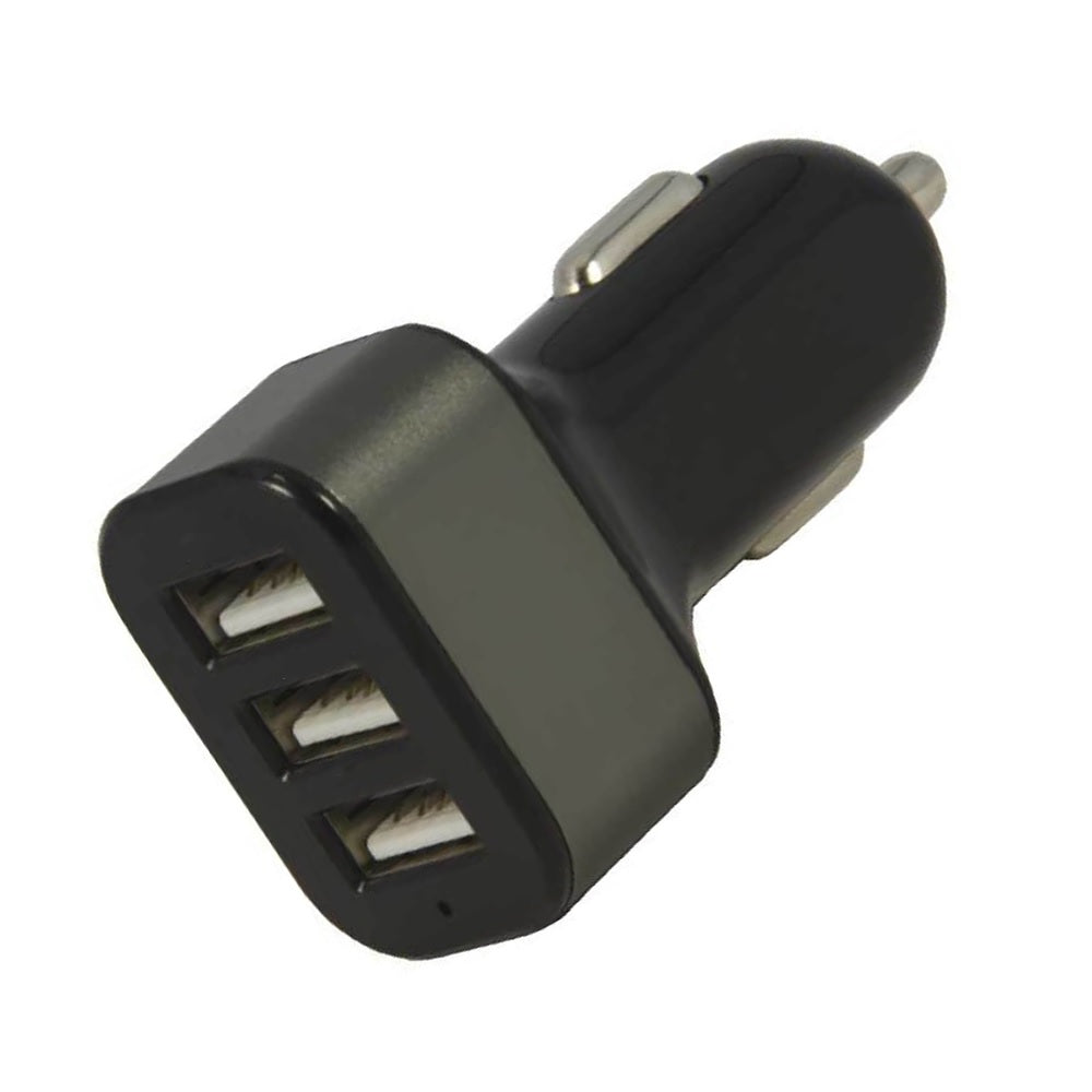 Fabcordz FAB-1020 3 Port USB Car Charger, Black, 1 pk