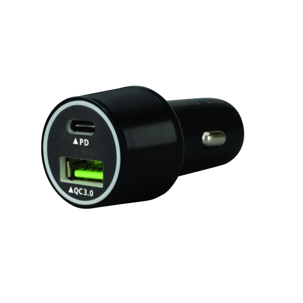 Fabcordz FAB-1021 USB Car Charger, Black, 1 pk