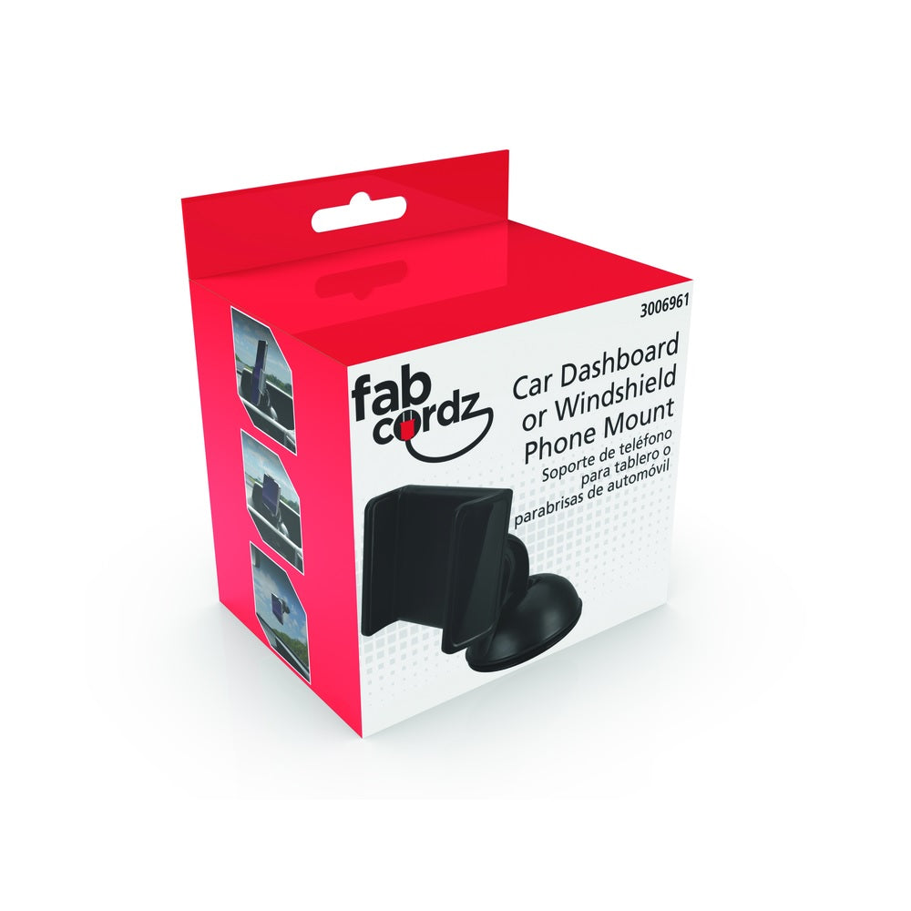 Fabcordz FAB-1022 Dashboard Cell Phone Car Mount, Black