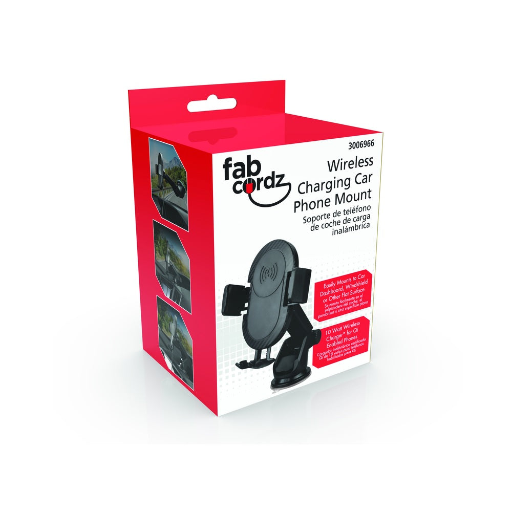 Fabcordz FAB-1026 Dashboard Cell Phone Car Mount, Black