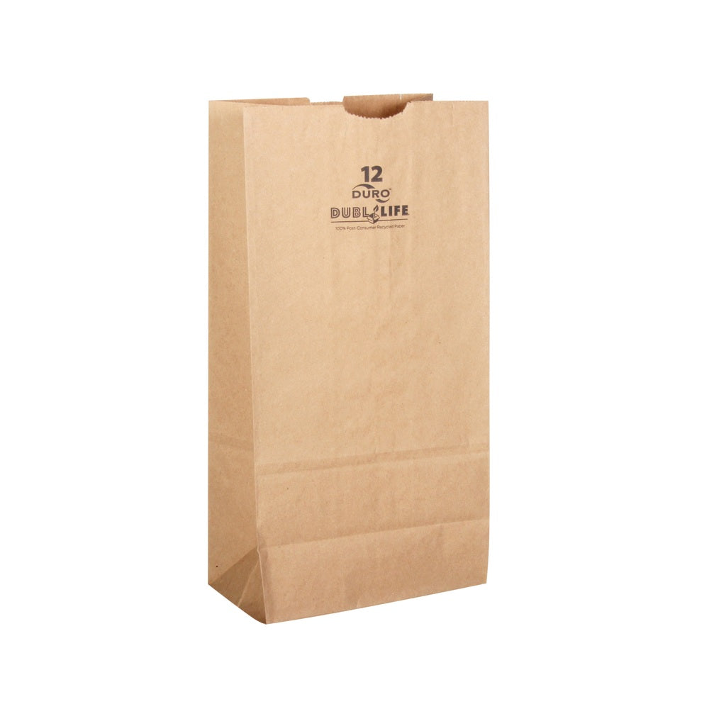 Duro 301036 Paper Shopping Bag, Brown, 500 pk
