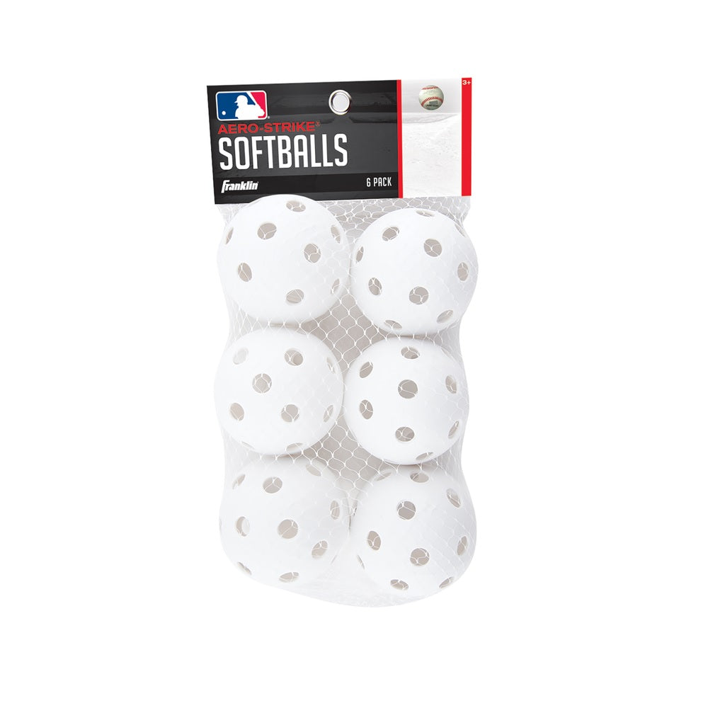 Franklin 19884A Baseball, White, Plastic, 6 pk