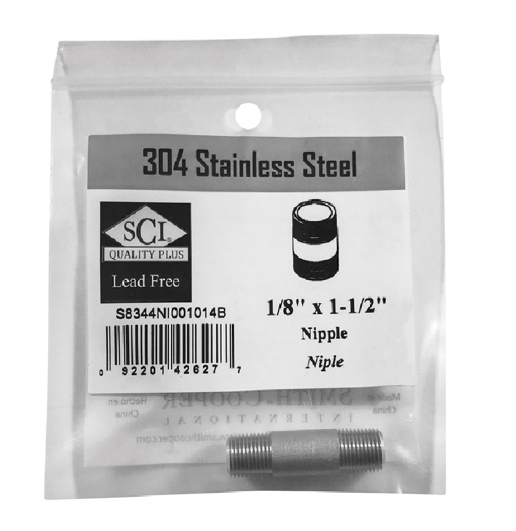 Smith-Cooper 4632100010 Stainless Steel  MPT Nipple