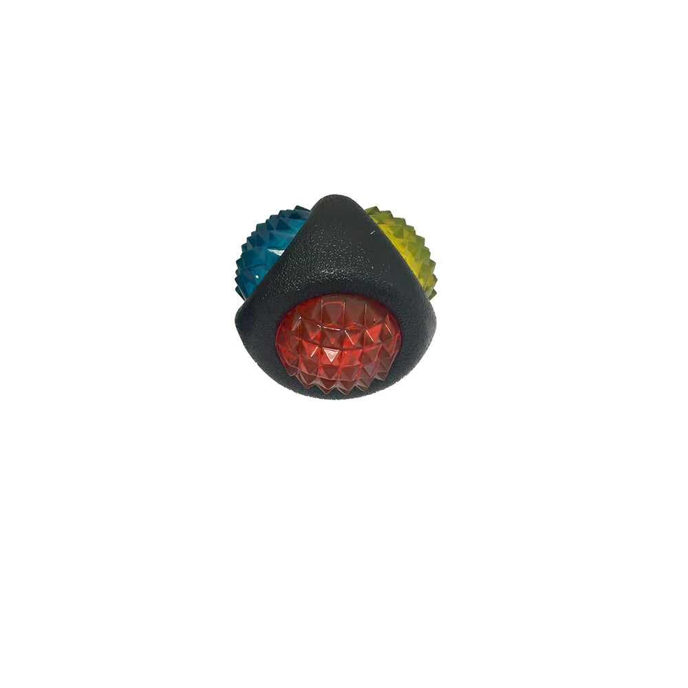 Multipet 51131 Diamond Dental Ball Rubber Dog Toy, Assorted