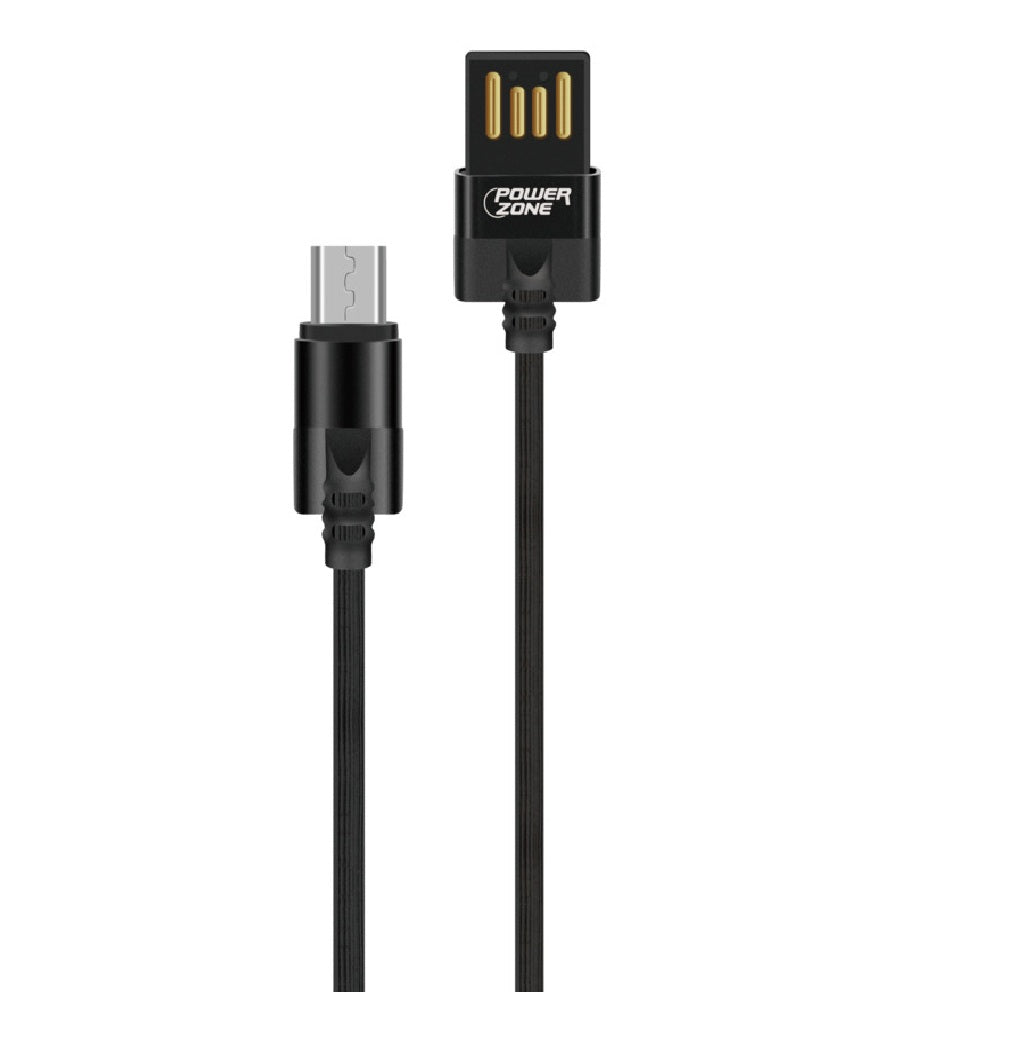 PowerZone T56-MICRO Double Sided Micro Data Cable, 3 feet