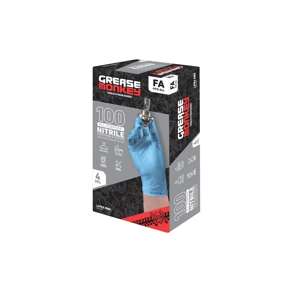 Grease Monkey 13570-110 Disposable Gloves, Blue