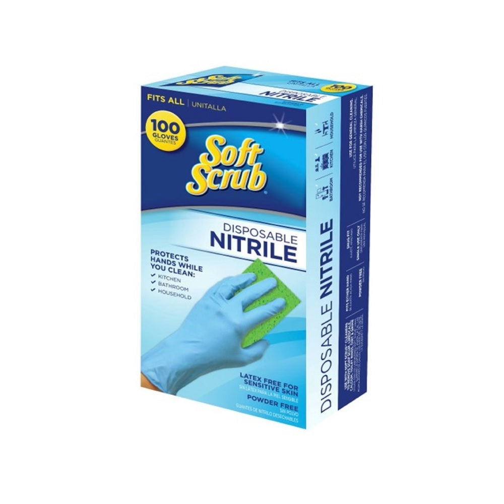 Soft Scrub 12375-110 Disposable Gloves, Nitrile
