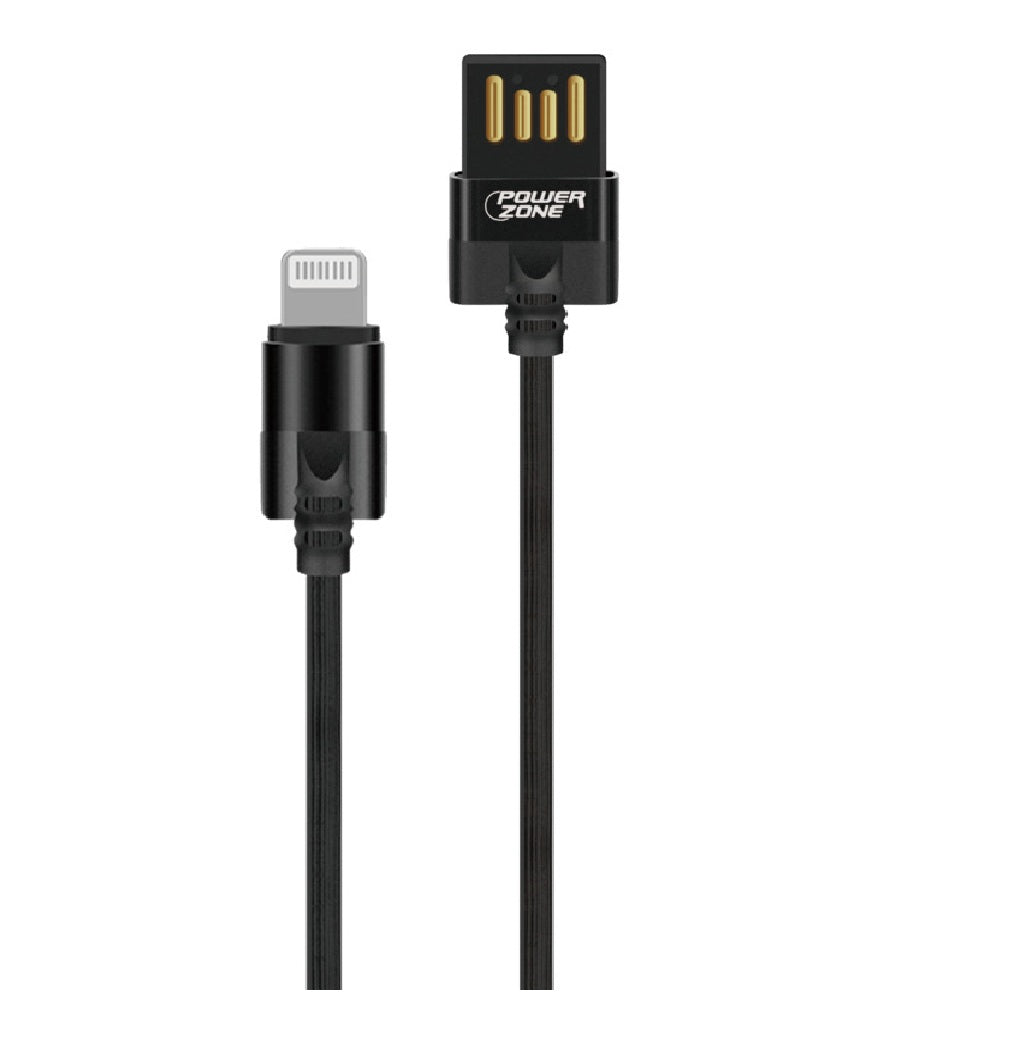 PowerZone T56-LIGHTNING Double Sided Micro Data Cable, 3 feet