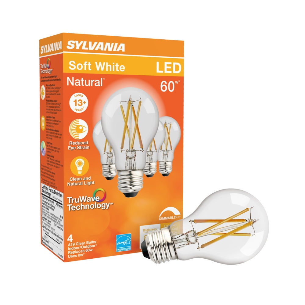 Sylvania 40687 A19 LED Bulb Soft White, 8 Watt
