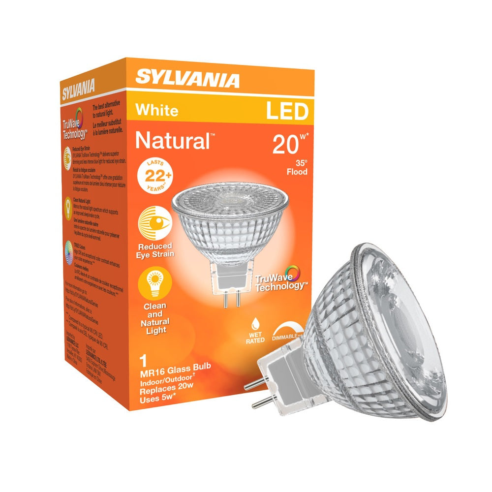 Sylvania 40924 MR16 LED Light Bulb, 5 Watts, 350 Lumens