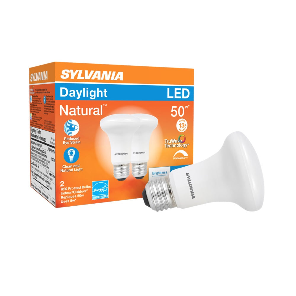 Sylvania 40790 R20 LED Light Bulb, 5 Watts, 450 lm