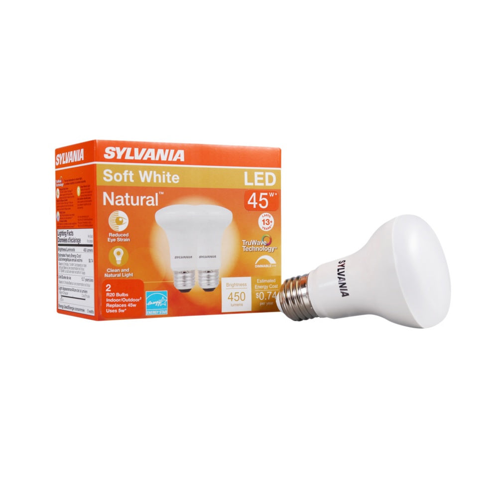 Sylvania 40788 R20 LED Light Bulb, 5 Watts, 450 lm