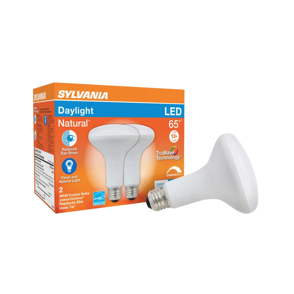 Sylvania 40730 BR30 LED Light Bulb, 7 Watts, 650 Lumens