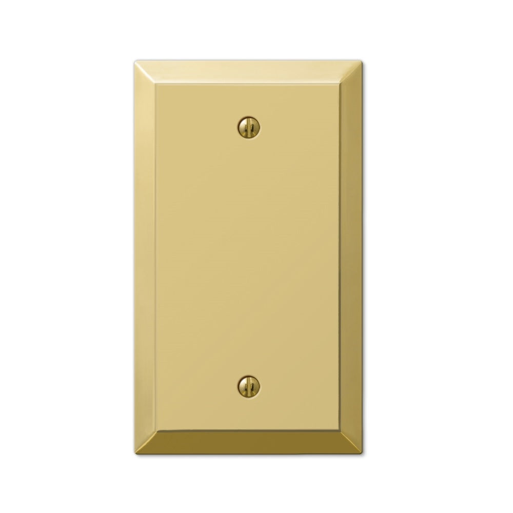 Amerelle 163BBR Stamped Steel Blank Wall Plate, Beige