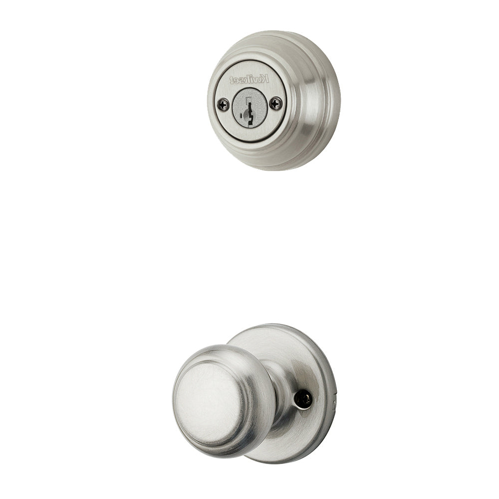 Kwikset 967CV 15 SMT Cove Double Cylinder Inside Knob, Satin Nickel