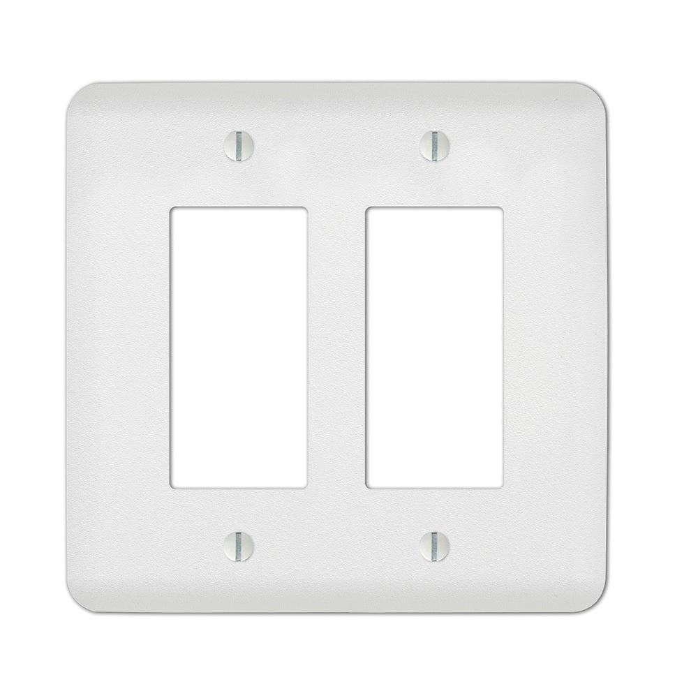 Amerelle 635RRW 2 gang Rocker Wall Plate, Stamped Steel, White
